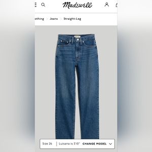 Madewell The Perfect Vintage Jean in Mayfield wash, size 29